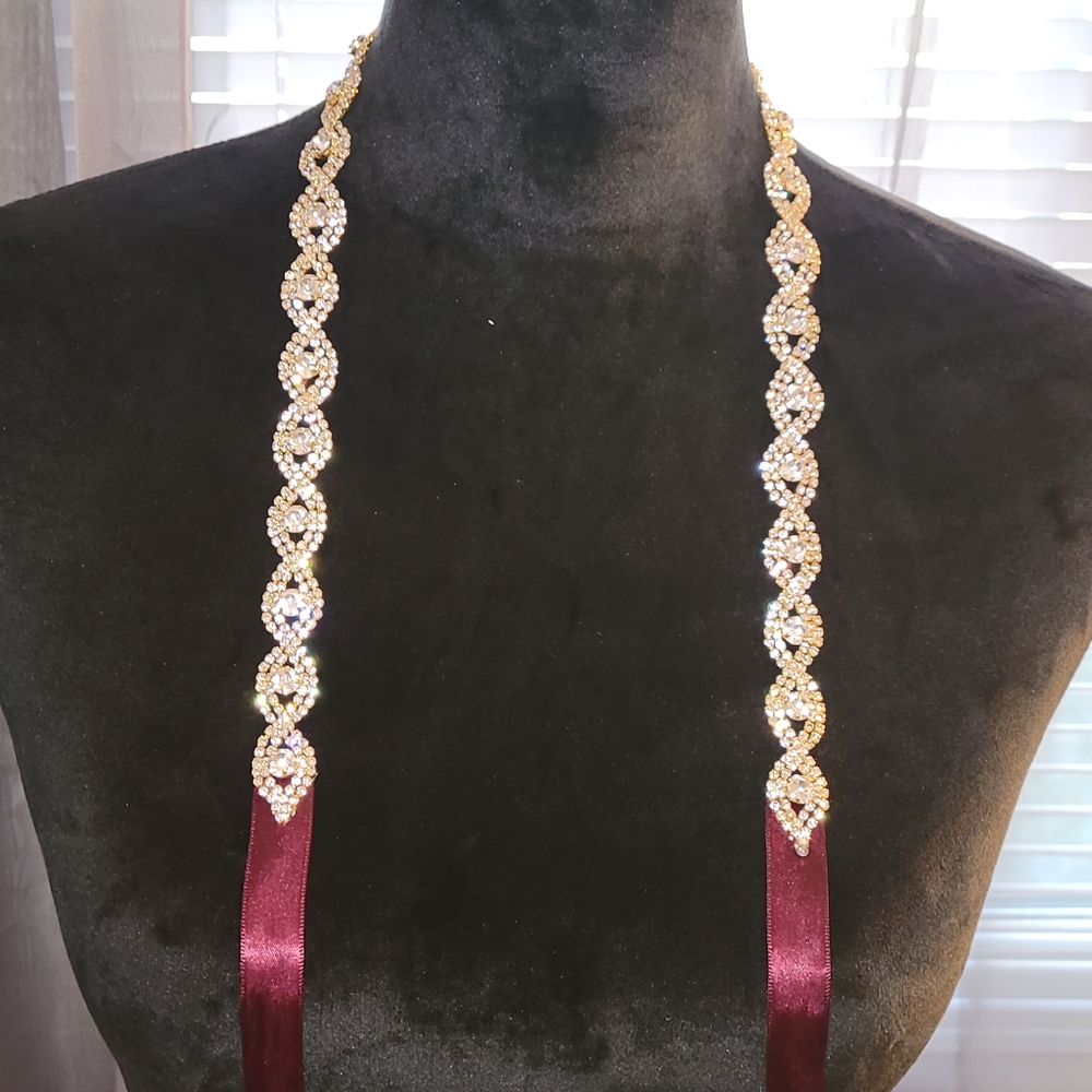 Holiday Sparkle Crystal Dress Belt